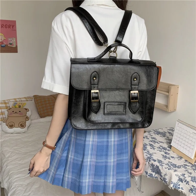 Preppy Style School Backpack with Multifunctional Features