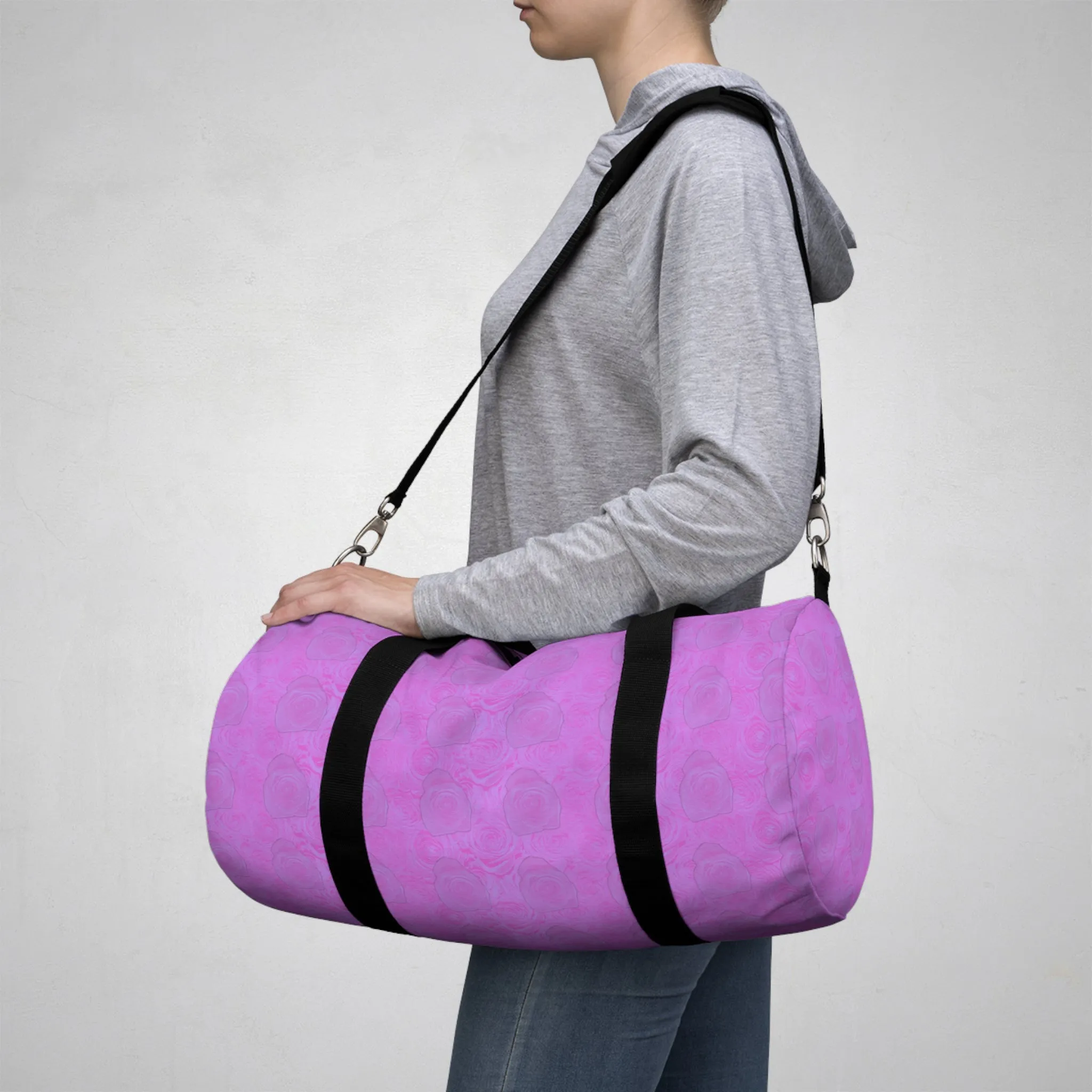 Purple Rose Duffel Bag Flower Lover Gym Bag