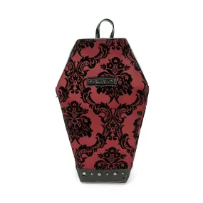 Red Damask Coffin Backpack