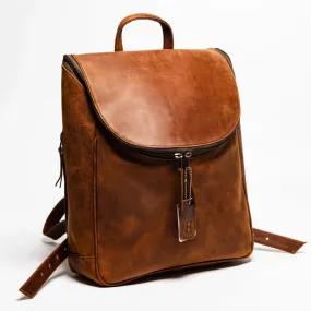 Student Leather Backpack Saddle