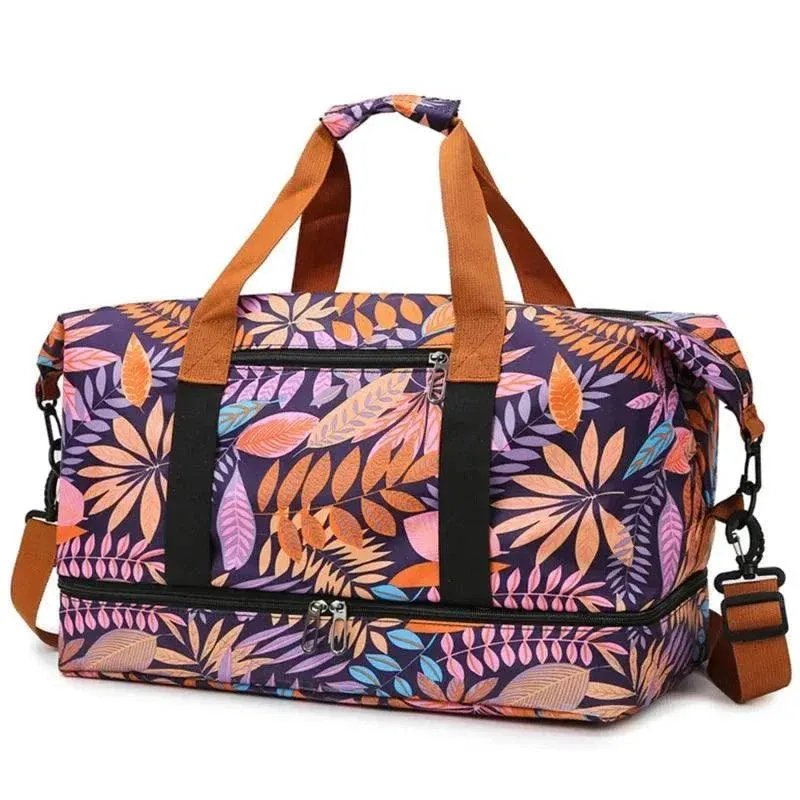 Travel Gym Flower Bag - Stylish & Spacious Gym Duffel- BDB006