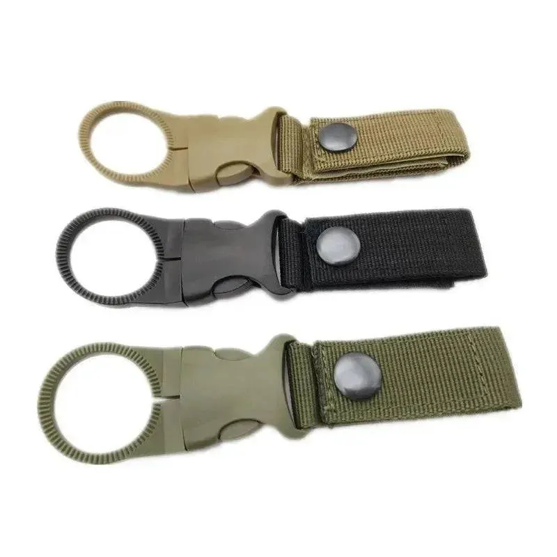 Webbing Buckle Hook Water Bottle Holder Clip Outdoor Nylon EDC Climb Carabiner Belt Backpack Hanger Camp