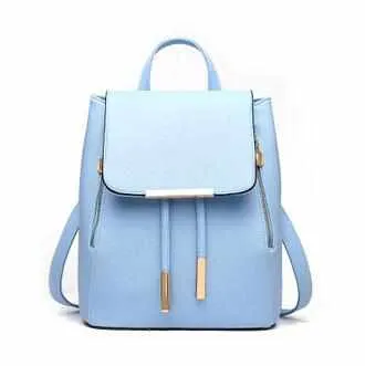 Women High Quality PU Leather Backpack / School Candy Color Bags For Teenagers Girls